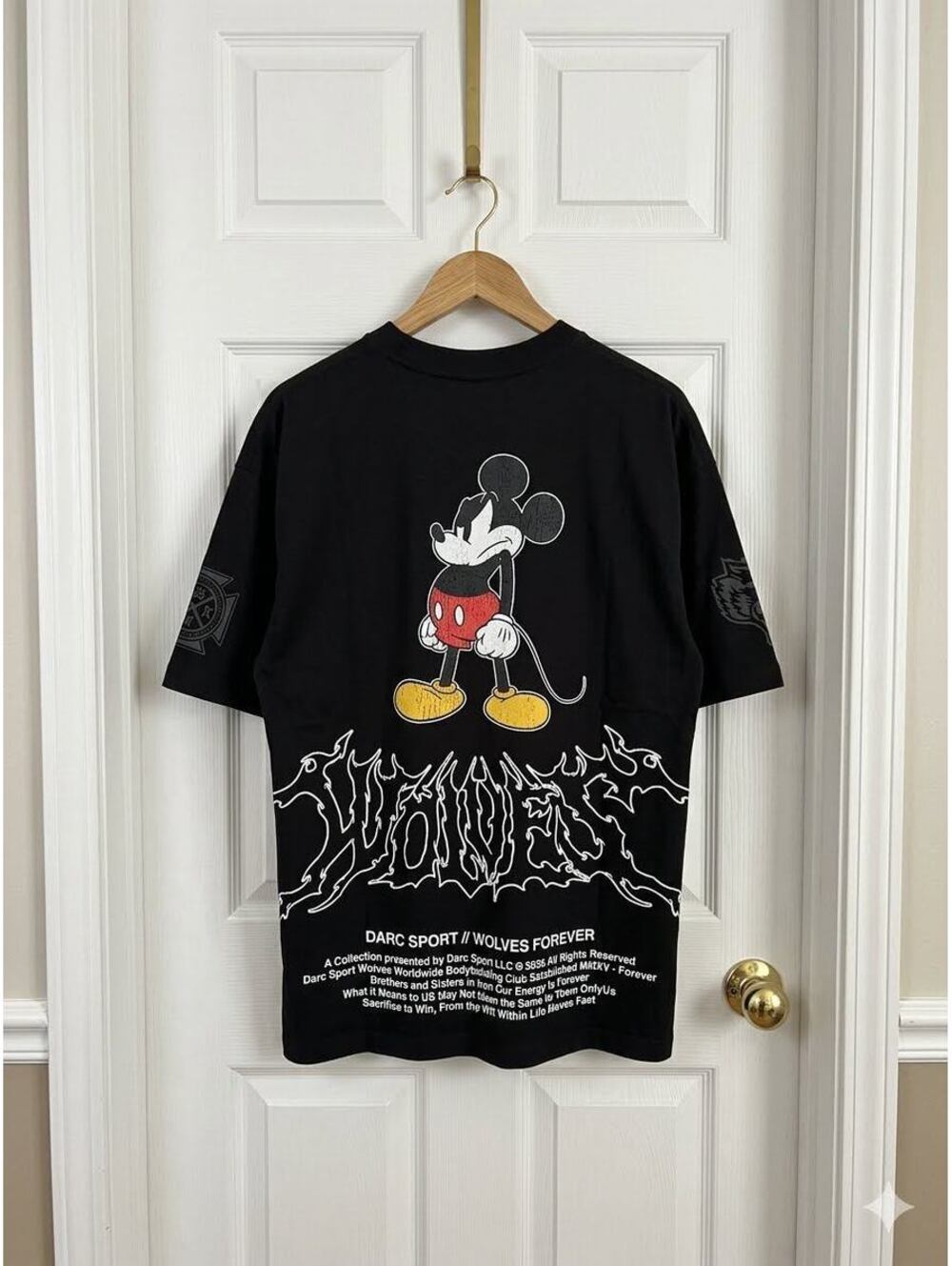 Darc Sport x Mickey Wlvsfrvr Premium OS Tee in Black (Sm)
